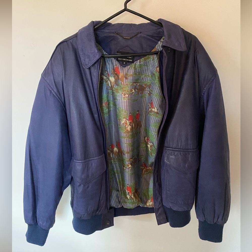 Vintage Pelle genuine leather bomber jacket